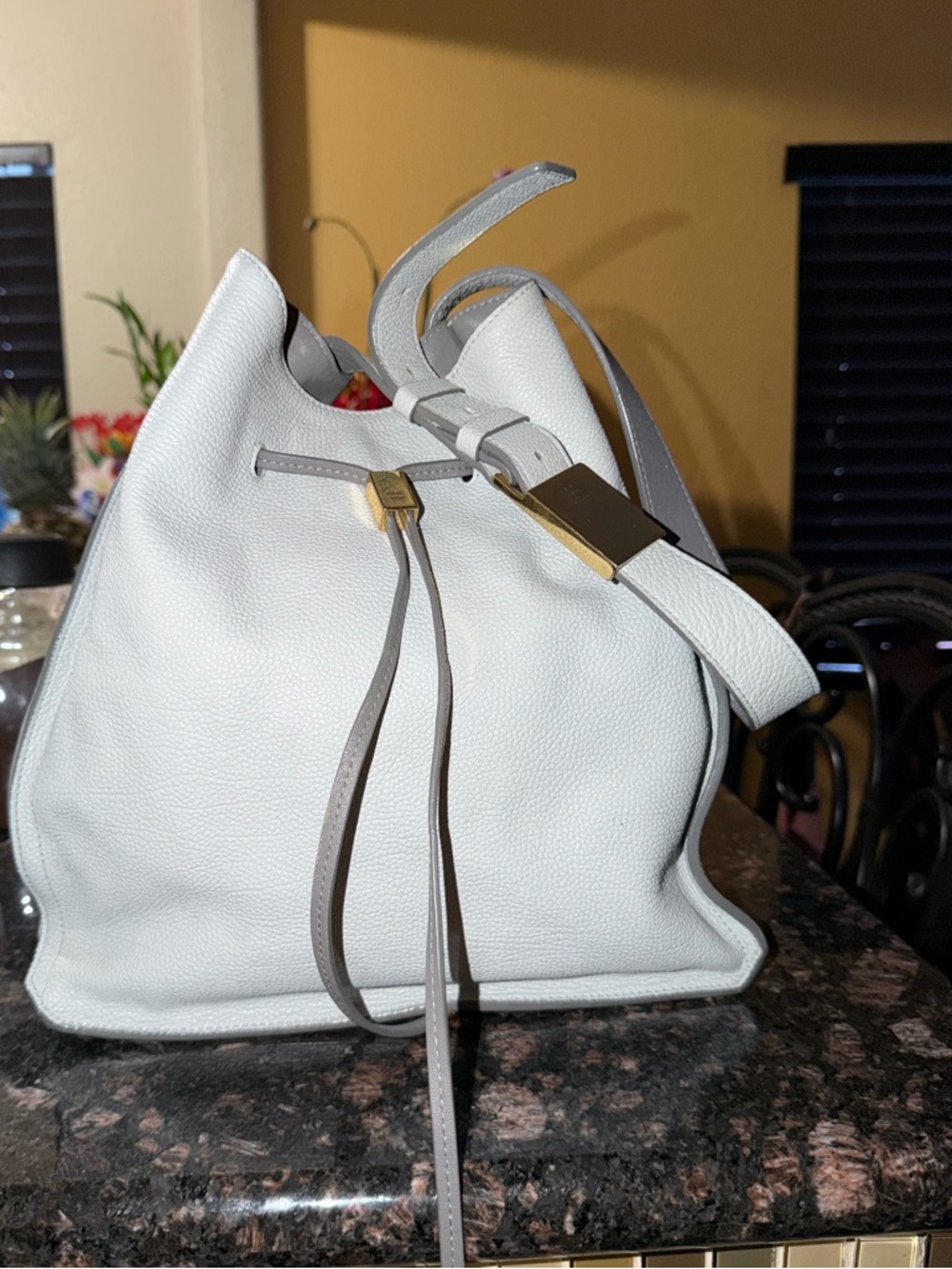 MCM Leather Bucket Bag